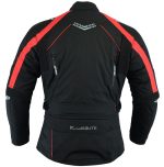 CHAQUETA DE MOTO EN CORDURA 3/4  CON PROTECCIONES C.E., IMPERMEABLE, UNISEX, ATENEA ROJA NEGRA - Imagen 3