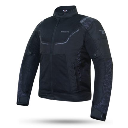 CHAQUETA DE CORDURA PARA VERANO PERFORADA CON FORRO DESMONTABLE DEGEND BREEZE NEGRA CAMO