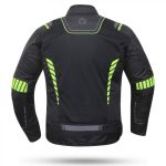 CHAQUETA DE CORDURA PARA VERANO PERFORADA CON FORRO DESMONTABLE DEGEND BREEZE  NEGRA FLUOR - Imagen 3