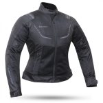 CHAQUETA DE CORDURA PARA VERANO PERFORADA CON FORRO DESMONTABLE DEGEND BREEZE NEGRA PARA CHICAS
