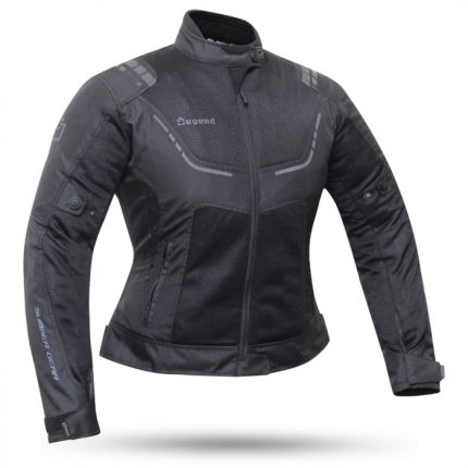 CHAQUETA DE CORDURA PARA VERANO PERFORADA CON FORRO DESMONTABLE DEGEND BREEZE NEGRA PARA CHICAS