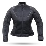 CHAQUETA DE CORDURA PARA VERANO PERFORADA CON FORRO DESMONTABLE DEGEND BREEZE NEGRA PARA CHICAS - Imagen 2