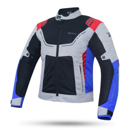 CHAQUETA DE CORDURA PARA VERANO PERFORADA CON FORRO DESMONTABLE DEGEND BREEZE NEGRO/ROJO/AZUL/ HIELO