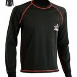 CAMISETA INTERIOR TÉRMICA DE LICRA, SPANDEX Y FORRO DE LANA SINTÉTICA 7341 NEGRA