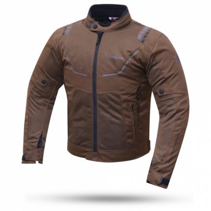CHAQUETA DE CORDURA PARA VERANO PERFORADA CON FORRO DESMONTABLE  DEGEND BREEZE MARRON