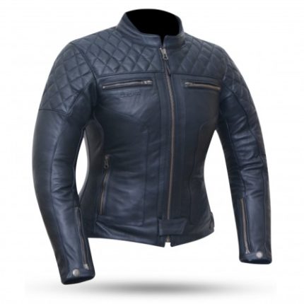 CHAQUETAS DE PIEL PARA MOTO, CON PROTECCIONES PARA CHICAS DEGEND CLASSIC NEGRA