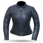 CHAQUETAS DE PIEL PARA MOTO, CON PROTECCIONES PARA CHICAS DEGEND CLASSIC NEGRA - Imagen 2