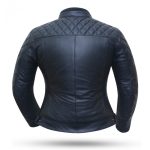 CHAQUETAS DE PIEL PARA MOTO, CON PROTECCIONES PARA CHICAS DEGEND CLASSIC NEGRA - Imagen 3