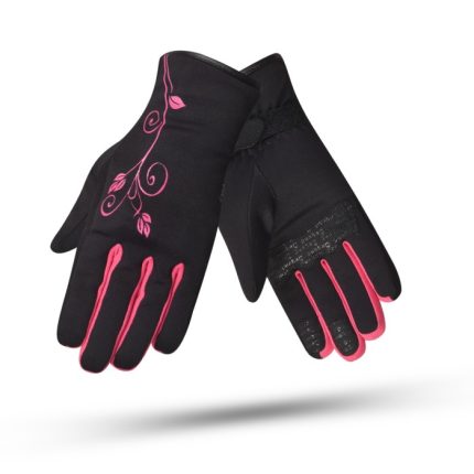 GUANTES DEGEND DE  INVIERNO IMPERMEABLE Y TRANSPIRABLE  PARA MUJER  NEGRO/ROSA