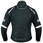 CHAQUETA DE MOTO  DERBI N/BLANCA UNISEX EN TEXTIL IMPERMEABLE TRANSPIRABLE, CON PROTECCIONES C.E. - Imagen 3