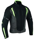 CHAQUETA DE MOTO DERBI N/FLUOR/GRIS UNISEX EN TEXTIL IMPERMEABLE TRANSPIRABLE, CON PROTECCIONES C.E. - Imagen 2