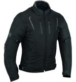 CHAQUETA DE MOTO DERBI NEGRA UNISEX EN TEXTIL IMPERMEABLE, TÉRMICO CON PROTECCIONES C.E. - Imagen 2