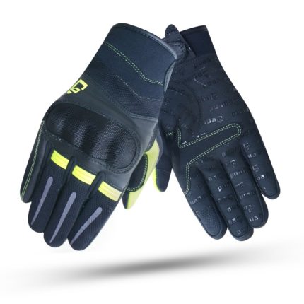 GUANTES DE VERANO FURY FLUOR DEGEND PARA MOTORISTAS EN PIEL Y MALLA ALTA CALIDAD