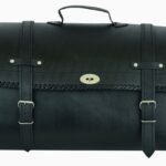BAÚL DE MOTO TRASERO EN PIEL PARA DOS CASCOS 64 LITROS 258NEGRO