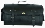 BAÚL DE MOTO TRASERO EN PIEL PARA DOS CASCOS 64 LITROS 258NEGRO