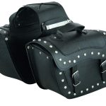 ALFORJAS DE MOTO FABRICADAS EN PIEL 14 LITROS X 2 259NEGRO