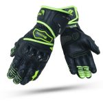 GUANTES DE VERANO DEGEND DEGEND GP-2 NEGRO AMARILLO FLUOR  PARA  MOTORISTAS EN PIEL CABRA DE ALTA CALIDAD
