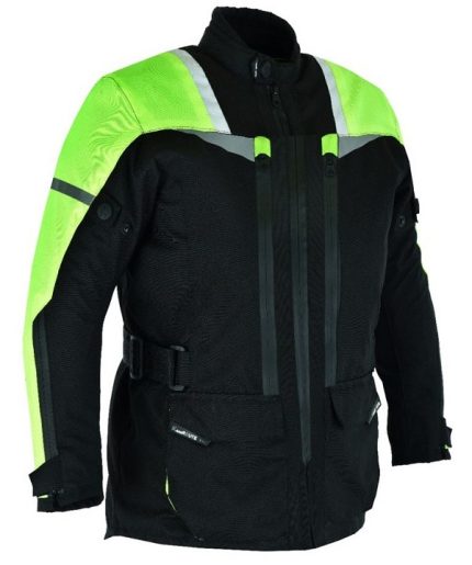 CHAQUETA DE  CORDURA 3/4 CON PROTECCIONES C.E. PARA INFANTILES KIDS FLUOR