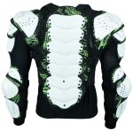 CHAQUETA DE PROTECCIONES TIPO SCORPION, CON ESPALDERA DESMONTABLE/SCORPION BLANCO VERDE GM478 NEGRO - Imagen 2