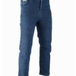 PANTALON TEJANO FLEX UNISEX CON REFUERZOS DE TEJIDO Kewlar Y PROTECCIONES C.E DESMONTABLES AZUL SHORT