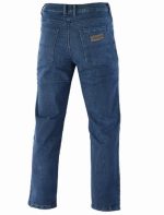PANTALON TEJANO  UNISEX CON REFUERZOS DE TEJIDO Kewlar Y PROTECCIONES C.E DESMONTABLES 2706 AZUL - Imagen 2