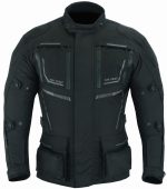 TRAJE DE MOTO 4 ESTACIONES DE DOS PIEZAS, CHAQUETA Y PANTALÓN TRICAPA TITAN OCEANO NEGRO 2 PIEZAS - Imagen 4