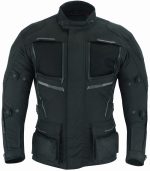 TRAJE DE MOTO 4 ESTACIONES DE DOS PIEZAS, CHAQUETA Y PANTALÓN TRICAPA TITAN OCEANO NEGRO 2 PIEZAS - Imagen 2