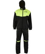 TRAJE DE LLUVIA, CHUBASQUERO IMPERMEABLE DE MOTO EN DOS PIEZAS 481 NEGRO FLUOR