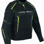 CHAQUETA DE CORDURA PARA VERANO PERFORADA CE/PROTECCIONES CON FORRO DESMONTABLE VULCANO FLUOR