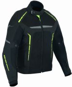 CHAQUETA DE CORDURA PARA VERANO PERFORADA CE/PROTECCIONES CON FORRO DESMONTABLE VULCANO FLUOR
