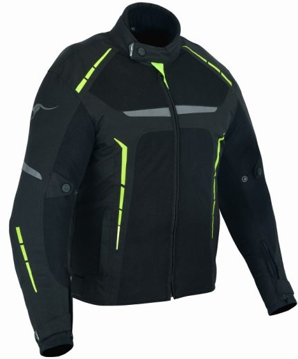 CHAQUETA DE CORDURA PARA VERANO PERFORADA CE/PROTECCIONES CON FORRO DESMONTABLE VULCANO FLUOR