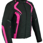 CHAQUETA CORDURA DE MOTO PARA CHICAS CON ESTILO MODERNO 100% IMPERMEABLE ARTEMISA FUCSIA/NEGRA