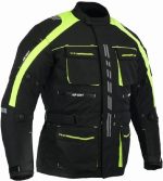 MONO DE CORDURA PARA MOTORISTAS EN DOS PIEZAS, IMPERMEABLE UNISEX FLUOR/NEGRO ATENEA/ARES - Imagen 2