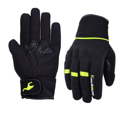GUANTES DE MOTO INVERNALES IMPERMEABLES , UNISEX HIMALAYA NEGRO FLUOR