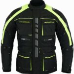 CHAQUETA DE MOTO EN CORDURA 3/4  CON PROTECCIONES C.E., IMPERMEABLE, UNISEX, ATENEA FLUOR/N