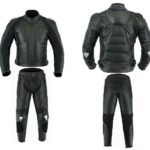 MONO DE CUERO DE DOS PIEZAS CON PROTECCIONES TPR Y TITANIO 166/151 NEGRO