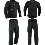 MONO DE CORDURA PARA MOTORISTAS EN DOS PIEZAS, IMPERMEABLE UNISEX NEGRO ATENEA/ARES