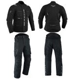 MONO DE CORDURA PARA MOTORISTAS EN DOS PIEZAS, IMPERMEABLE UNISEX NEGRO ATENEA/ARES