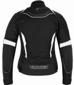 CHAQUETA DE VERANO DIANA NEGRA/BLANCO PARA CHICAS CON PROTECCIONES C.E. Y FORRO IMPERMEABLE EXTRAIBLE - Imagen 3