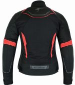 CHAQUETA DE VERANO DIANA NEGRA/ROJA PARA CHICAS CON PROTECCIONES C.E. Y FORRO IMPERMEABLE EXTRAIBLE - Imagen 3