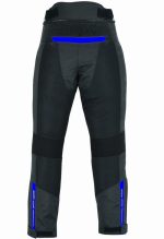 PANTALON DE MOTO PERFORADO DE VERANO UNISEX, PROTECCIONES CE HEFESTO AZUL/NEGRO - Imagen 2
