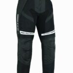 PANTALON DE MOTO PERFORADO EN CORDURA PARA VERANO CON FORRO HEFESTO BLANCO/NEGRO