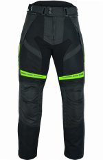 PANTALON DE MOTO PERFORADO EN CORDURA PARA VERANO CON FORROHEFESTO FLUOR/NEGRO - Imagen 2