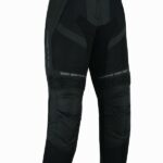 PANTALON DE MOTO PERFORADO DE VERANO UNISEX, PROTECCIONES CE HEFESTO NEGRO