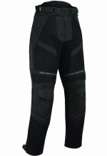 PANTALON DE MOTO PERFORADO DE VERANO UNISEX, PROTECCIONES CE HEFESTO NEGRO