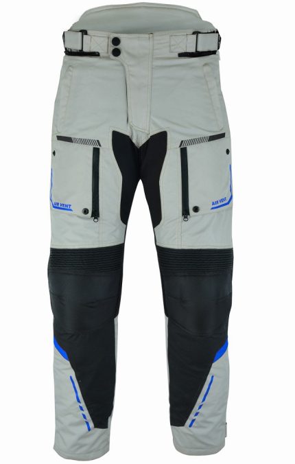 PANTALON DE MOTO OCEANO AZUL 4SEASON CUATRO ESTACIONES TRICAPA IMPERMEABLE TRANSPIRABLE