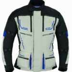 CHAQUETA DE MOTO TITAN AZUL 4SEASON EN CORDURA CUATRO ESTACIONES  TRICAPA TIPO 3/4  CON PROTECCIONES C.E., IMPERMEABLE, UNISEX