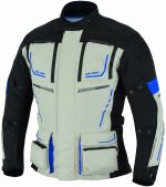 TRAJE DE MOTO 4 ESTACIONES DE DOS PIEZAS, CHAQUETA Y PANTALÓN TRICAPA TITAN OCEANO NEGRO/AZUL 2 PIEZAS - Imagen 2