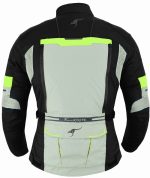 CHAQUETA DE MOTO TITAN PLATA NEGRA FLUOR 4SEASON EN CORDURA CUATRO ESTACIONES  TRICAPA TIPO 3/4  CON PROTECCIONES C.E., IMPERMEABLE, UNISEX - Imagen 4
