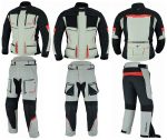TRAJE DE MOTO 4 ESTACIONES DE DOS PIEZAS, CHAQUETA Y PANTALÓN TRICAPA TITAN OCEANO NEGRO/ROJO 2 PIEZAS